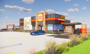 Exterior render of Hungry Jacks Edinburgh North
